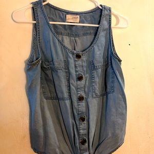 Universal Thread Goods Co. Button-up Tank Top with Tie size Small